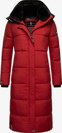 Marikoo Wintermantels Wintermantel Dames Robijnrood